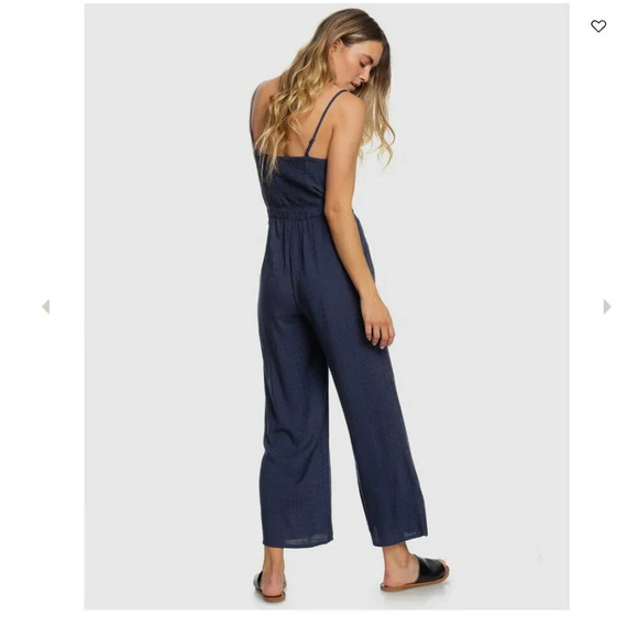 Roxy Feel The Retro Spirit Strappy Jumpsuit Navy Blue Size Small - Picture 4 of 8